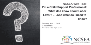 NCSEA’s Law Series: Making Sure Your Child Support Workplace Complies with Employment Laws Part 1 - Labor Law 101 for the Child Support Professional