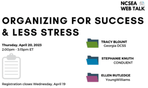 April Web Talk: Organizing for Success & Less Stress