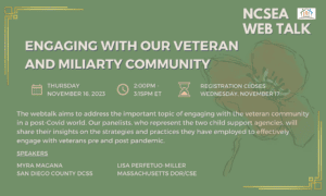 NCSEA Web Talk: Engaging with our Veteran and Military Community